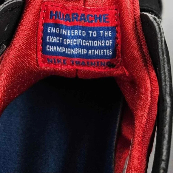 Nike 559599-016 Huarache Free Sheild "NYC Pack" Mens Black Red Sport Shoes Sz 12 - Picture 6 of 9